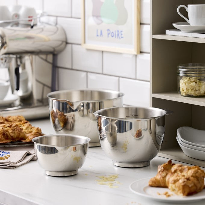Margrethe Steel Mixing Bowl Set of 3 – Rosti